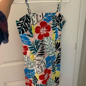 Floral mini spaghetti strap dress